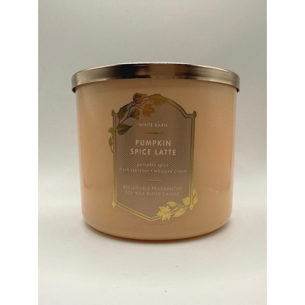 NEW Bath & Body Holiday Scented 3-Wick Candle Pumpkin Spice Latte